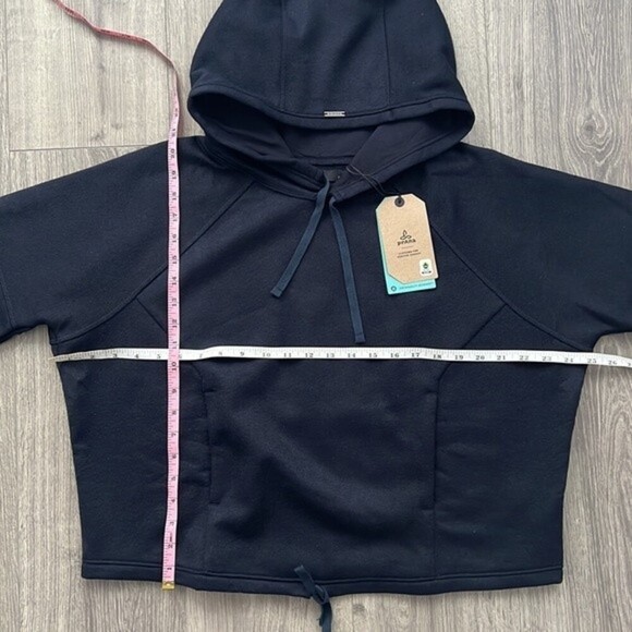 prAna Ziller Hoodie Sweatshirt Sz Small Nautical Navy Wool Blend Winter Gorpcore - Picture 11 of 12